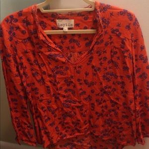 Leylie boutique - size xs- red and blue 100% Rayon
